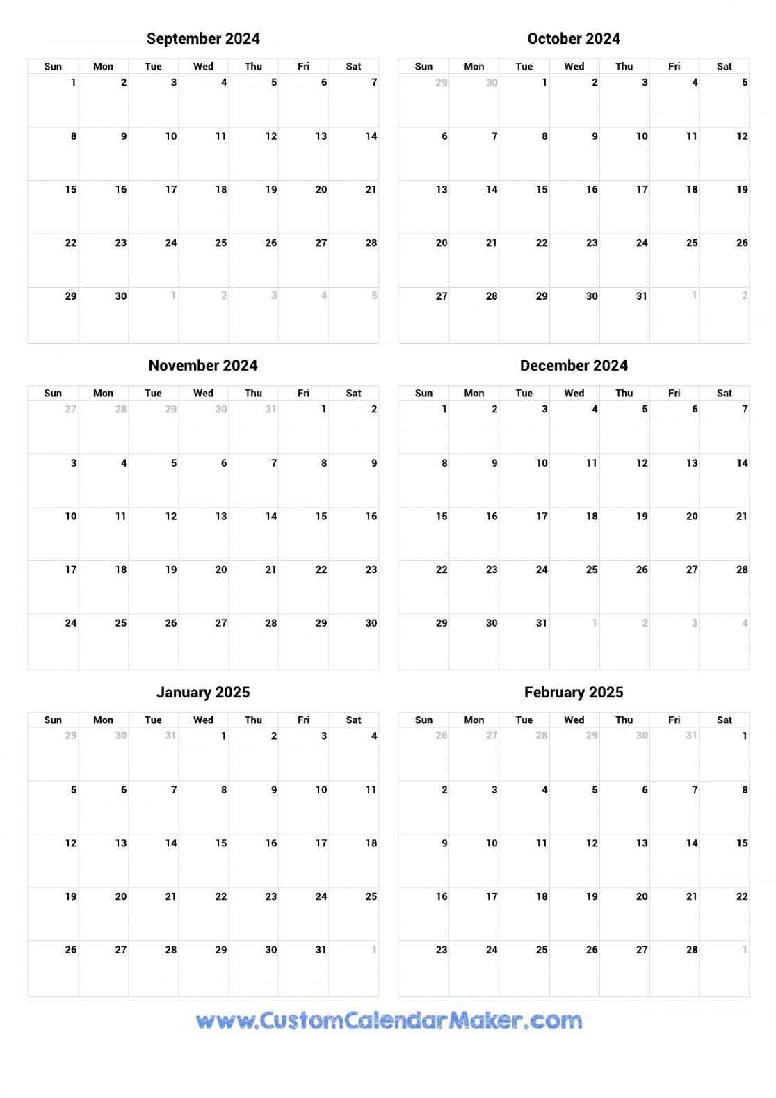 Calendar From September 2024 To June 2025 for Printable Calendar September 2024 To June 2025