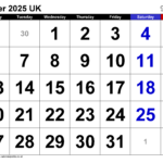 Calendar October 2025 Uk With Excel, Word And Pdf Templates Within Printable Calendar 2025 October