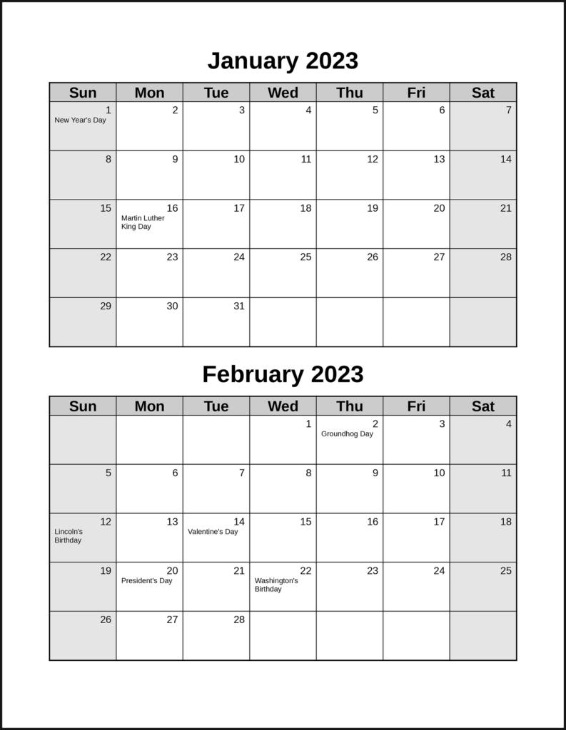 Calendarsthatwork   Double Month For 2 Month Printable Calendar 2025