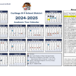 Carthage R 9   School Calendar 2024 25 For Mizzou Fall 2025 Start Date Calendar Printable