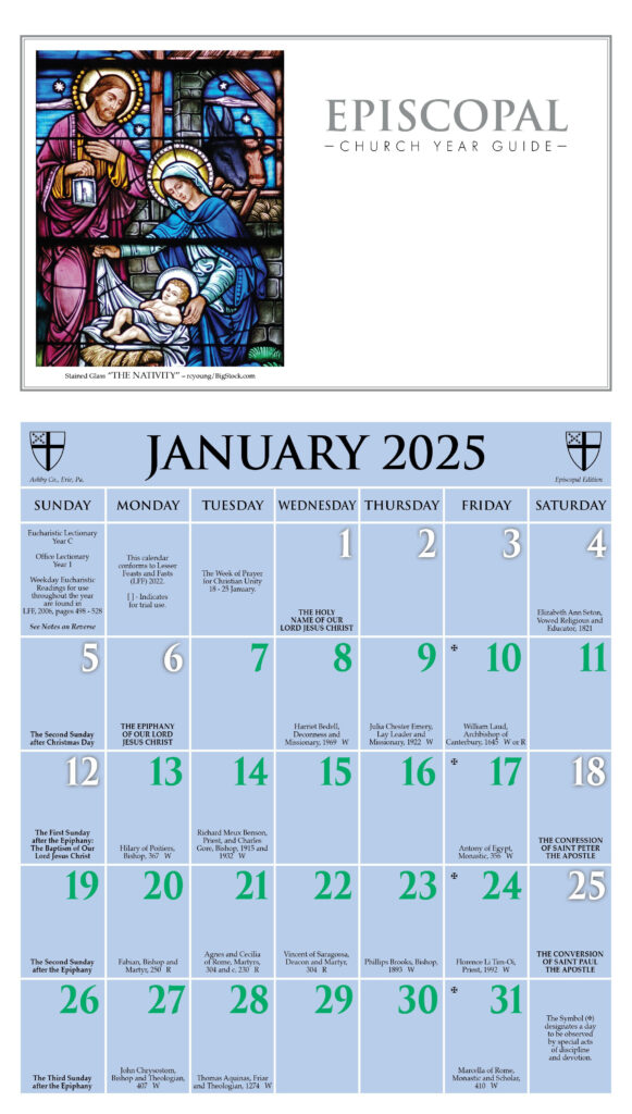 Churchpublishing: 2025 Episcopal Church Year Guide Kalendar For 2025 Calendar With Religious Holidays Printable