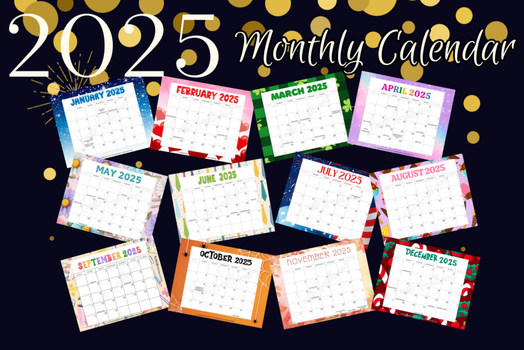 Cute 2025 Free Printable Monthly Calendars   Cassie Smallwood In Mini 2025 Calendar Printable