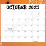 Cute 2025 Free Printable Monthly Calendars   Cassie Smallwood Pertaining To October Free Printable Calendar 2025