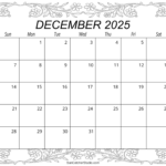 December 2025 Calendar (Free Printable) – Diy Projects, Patterns With Regard To December Free Printable Calendar 2025