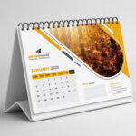 Desk Calendar 2025 Template Design Throughout 2025 Printable Desk Calendar