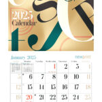 Download 2025 Free Wall Calendar Template | Typography Inspired In Wall Calendar 2025 Printable