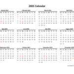 Download Blank Calendar 2025 (12 Months On One Page, Horizontal) Throughout 2025 12 Month Calendar On One Page Printable