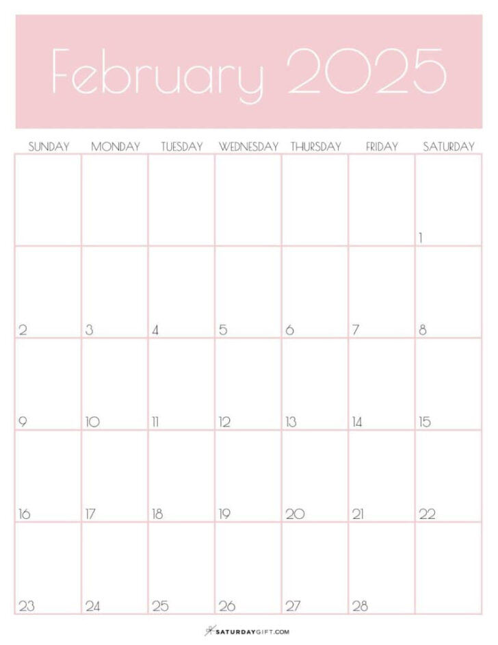 February 2025 Calendar Printable Vertical