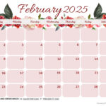 February 2025 Calendar (52 Free Pdf Printables) Inside Cute February 2025 Calendar Printable