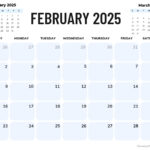 February 2025 Calendar (52 Free Pdf Printables) Inside Printable February And March 2025 Calendar