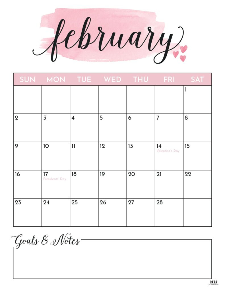 February 2025 Calendars - 107 Free Printables | Printabulls regarding February 2025 Monthly Calendar Printable