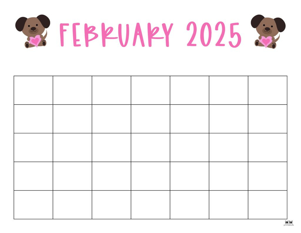 February 2025 Calendars - 107 Free Printables | Printabulls with February 2025 Calendar Printable with Lines