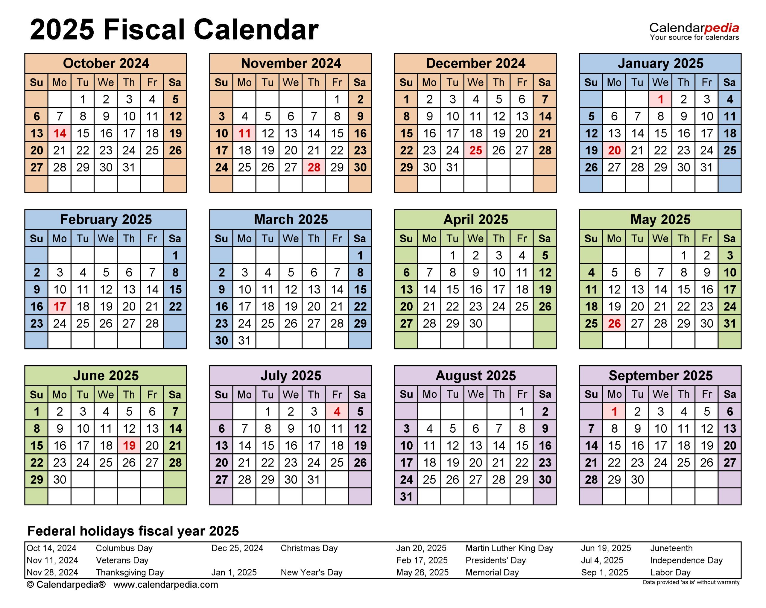 Fiscal Calendars 2025 - Free Printable Pdf Templates pertaining to 2025 Government Calendar Printable