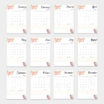 Floral Printable Calendar 2025, 12 Month With Notes Option Within Floral Printable Calendar 2025