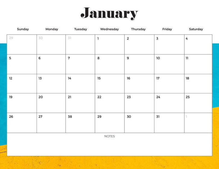 Free Printable Monthly Calendar 2025 Template