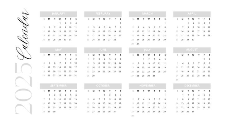 Daily Printable Calendar 2025