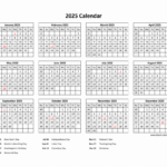 Free Download Printable Calendar 2025 With Us Federal Holidays For 2025 Calendar Printable With US Holidays