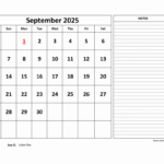 Free Download Printable September 2025 Calendar, Large Space For In September Apointment Calendar 2025 Printable