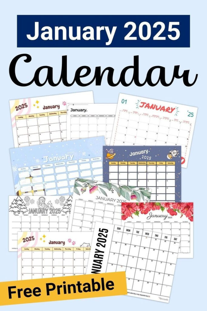 Free January 2025 Calendar Printable | Homemade Gifts Made Easy For 2025 Printable Calendar Homemade Gifts Made Easy