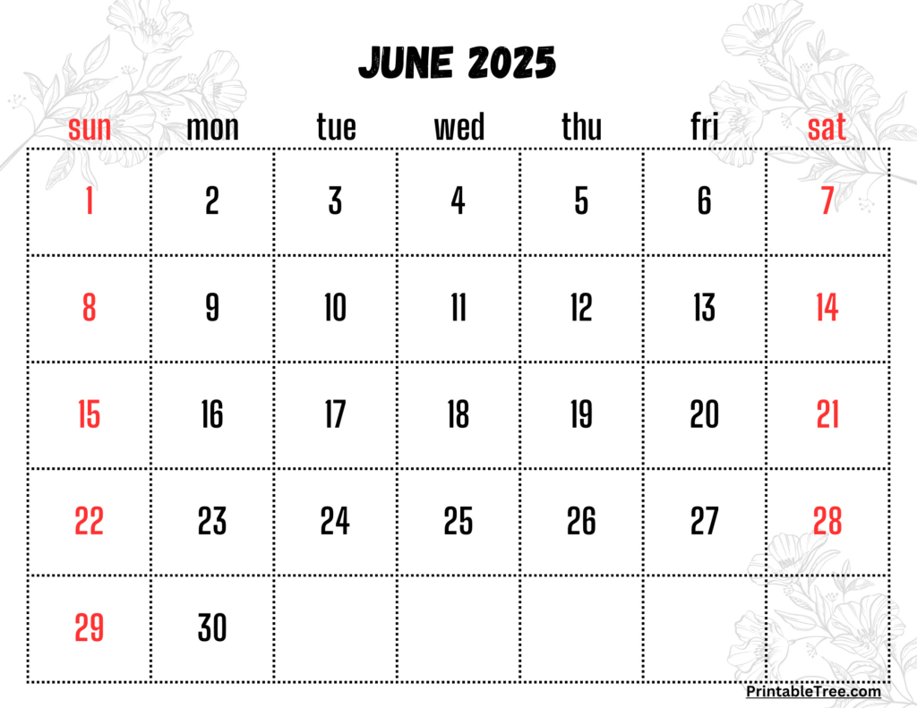 Free June 2025 Calendar Printable Pdf Template With Holidays Throughout Printable June 2025 Calendar With Holidays