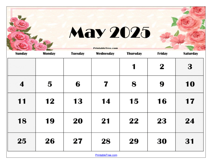 2025 May Calendar Printable Free