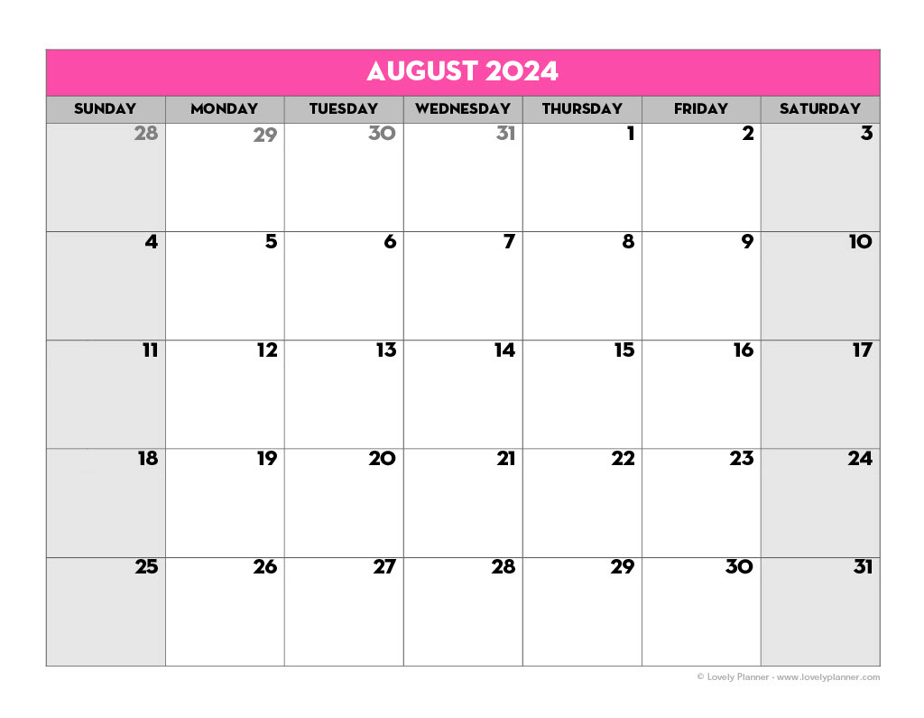 Free Printable 2024-2025 School Calendar - Lovely Planner in 2024 And 2025 Monthly Calendar Printable