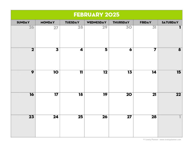 Printable Calendar Pages 2025 Free