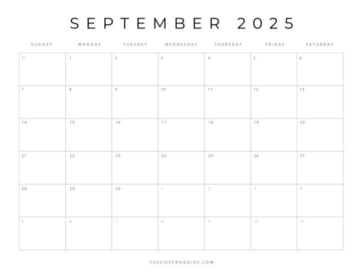 Blank May 2025 Calendar Printable