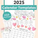 Free Printable 2025 Calendar Year | Homemade Gifts Made Easy For Printable Calendar 2025 Homemade Gifts Made Easy