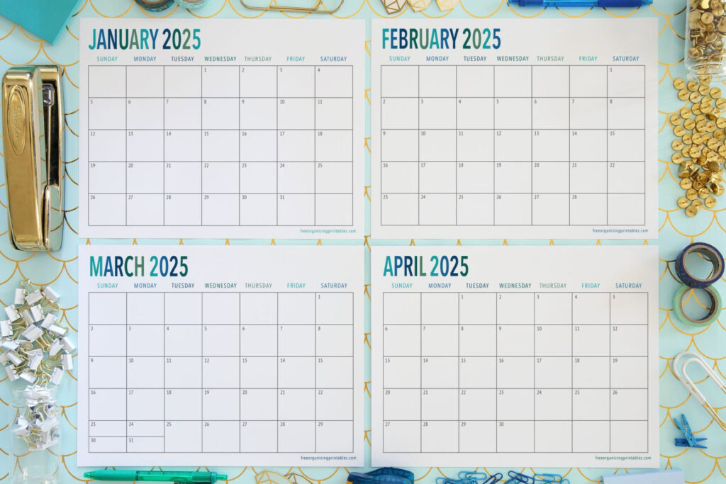 Free Printable Calendar 2025 | Free Organizing Printables With Regard To Spring 2025 Calendar Printable