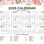 Free Printable Floral Calendar 2025   Wiki Calendar For 2025 Calendar Printable Floral