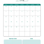 Free Printable May 2025 Calendar   40+ Free Pdf Calendars For Printable Workout Calendar 2025