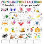 Handprint Calendar 2025, Printable Handprint Craft Bundle With Regard To Free Printable Handprint Calendar 2025