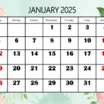 January 2025 Calendar Printable Pdf Template With Holidays Regarding January 2025 Calendar With Holidays Printable