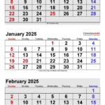 January 2025 Calendar | Templates For Word, Excel And Pdf Pertaining To Printable Calendar December 2024 January 2025