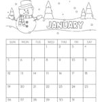 January 2025 Calendars   107 Free Printables | Printabulls Regarding 2025 Coloring Calendar Printable Free