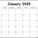 January 2025 Monday Calendar | Monday To Sunday Pertaining To Printable 2025 Calendar Starting Monday