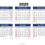 January To June 2025 Calendar Printable Pdf | Si Months Calendar Throughout January To June 2025 Calendar Printable