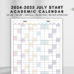 July 2024 Start Calendar July 2024 To June 2025 Academic Calendar For Printable Calendar July 2024 June 2025