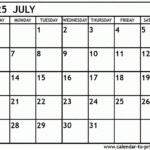 July 2025 Calendar Printable Pertaining To August 2025 To July 2025 Calendar Printable