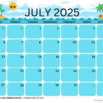 July 2025 Printable Calendar (52 Free Pdf Printables) Intended For Summer Calendar Printable 2025