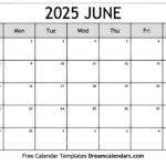 June 2025 Calendar   Free Printable With Holidays And Observances With August 2025 June 2025 Calendar Printable