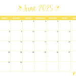 June 2025 Calendars   107 Free Printables | Printabulls Regarding Calendar Printable June 2025