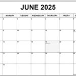 June 2025 With Holidays Calendar For June 2025 Calendar Printable With Holidays