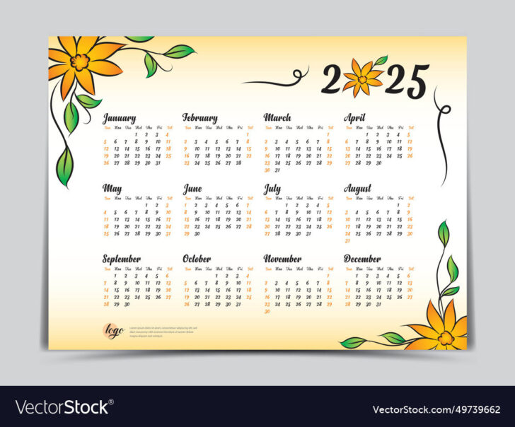 2025 Calendar Printable Flowers