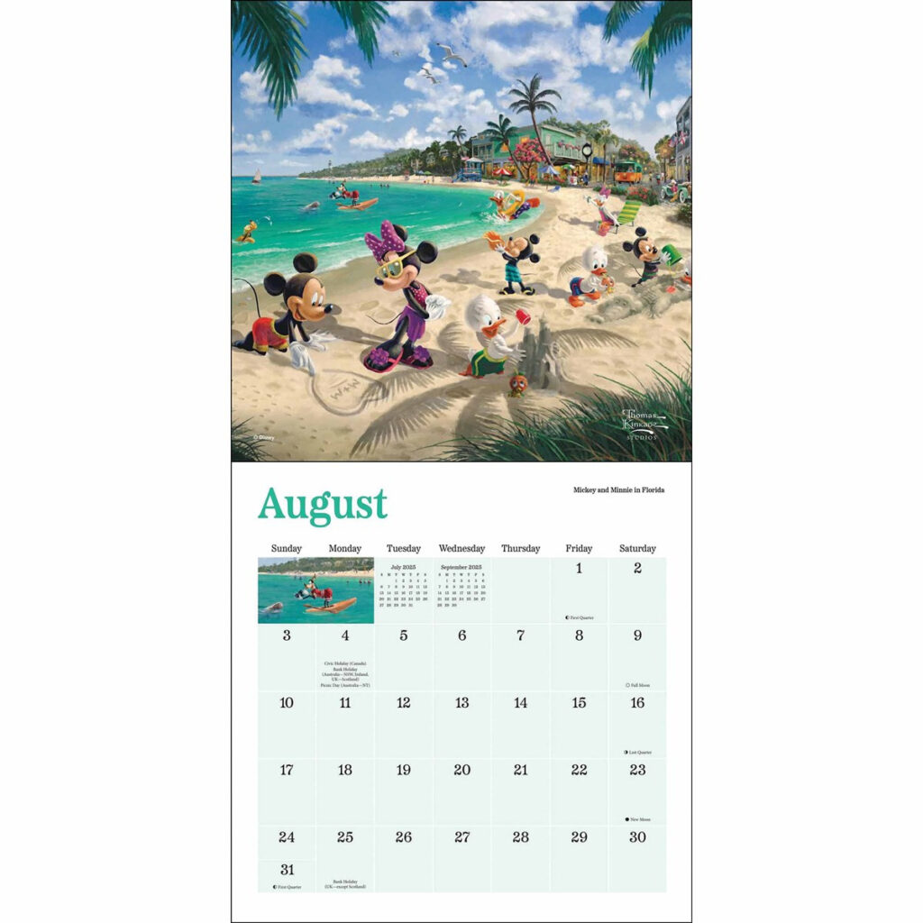 Kinkade, Disney Dreams Mini Calendar 2025 Pertaining To Free Printable Disney Calendar 2025