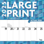 Large Print | 2025 12 X 24 Inch Monthly Square Wall Calendar Regarding Large Wall Calendar 2025 Printable