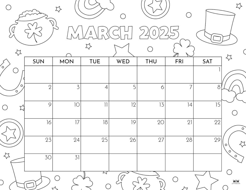 March 2025 Calendars - 107 Free Printables | Printabulls in March Calendar 2025 Free Printable