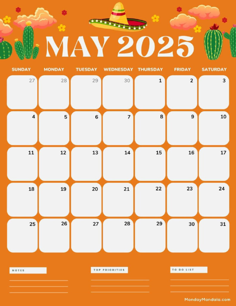 May 2025 Calendar (52 Free Pdf Printables) In May 2025 Calendar Printable Vertical