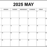 May 2025 Calendar | Free Printable Calendars For Free May 2025 Calendar Printable